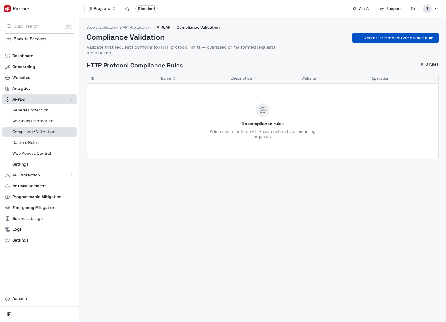 AI-WAF — Compliance Validation