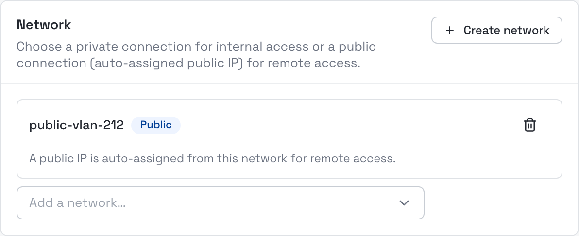 Network configuration
