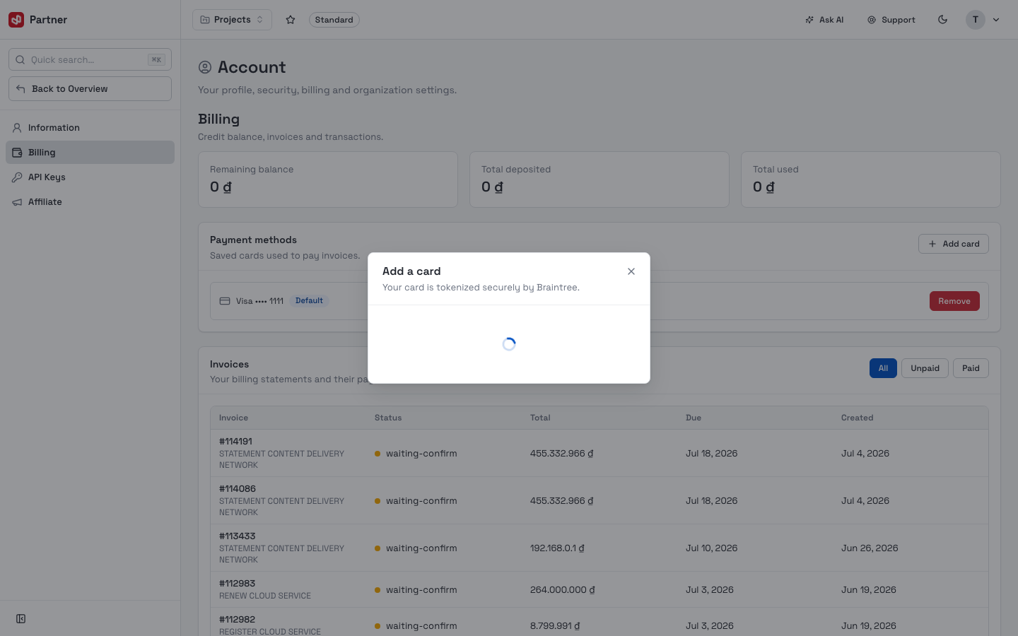 Add card dialog