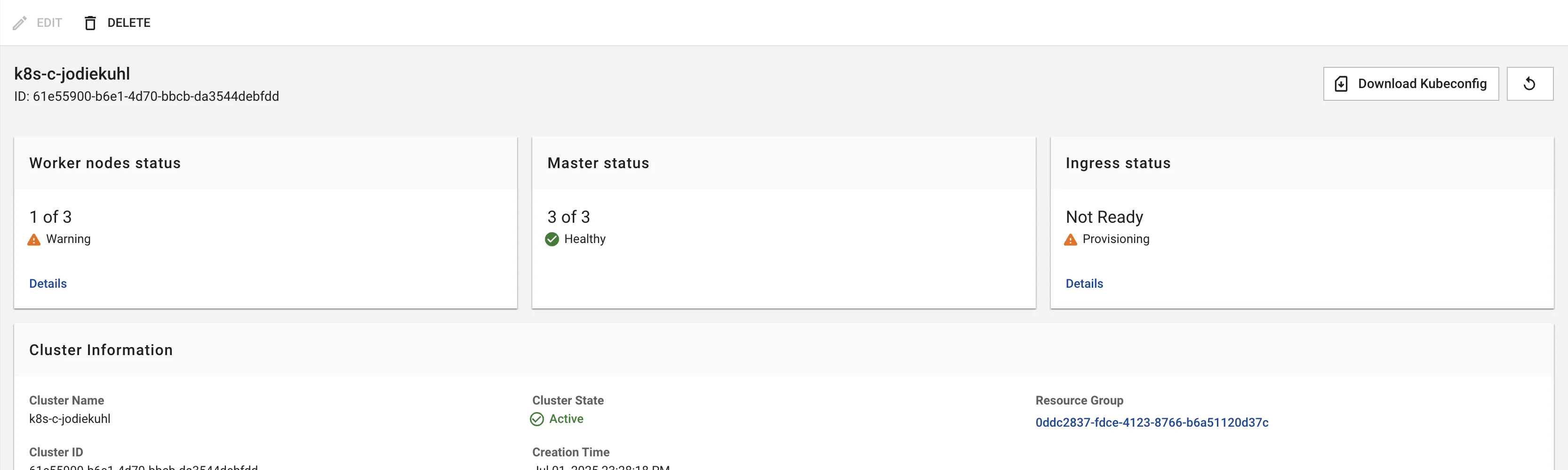 Cluster Active State
