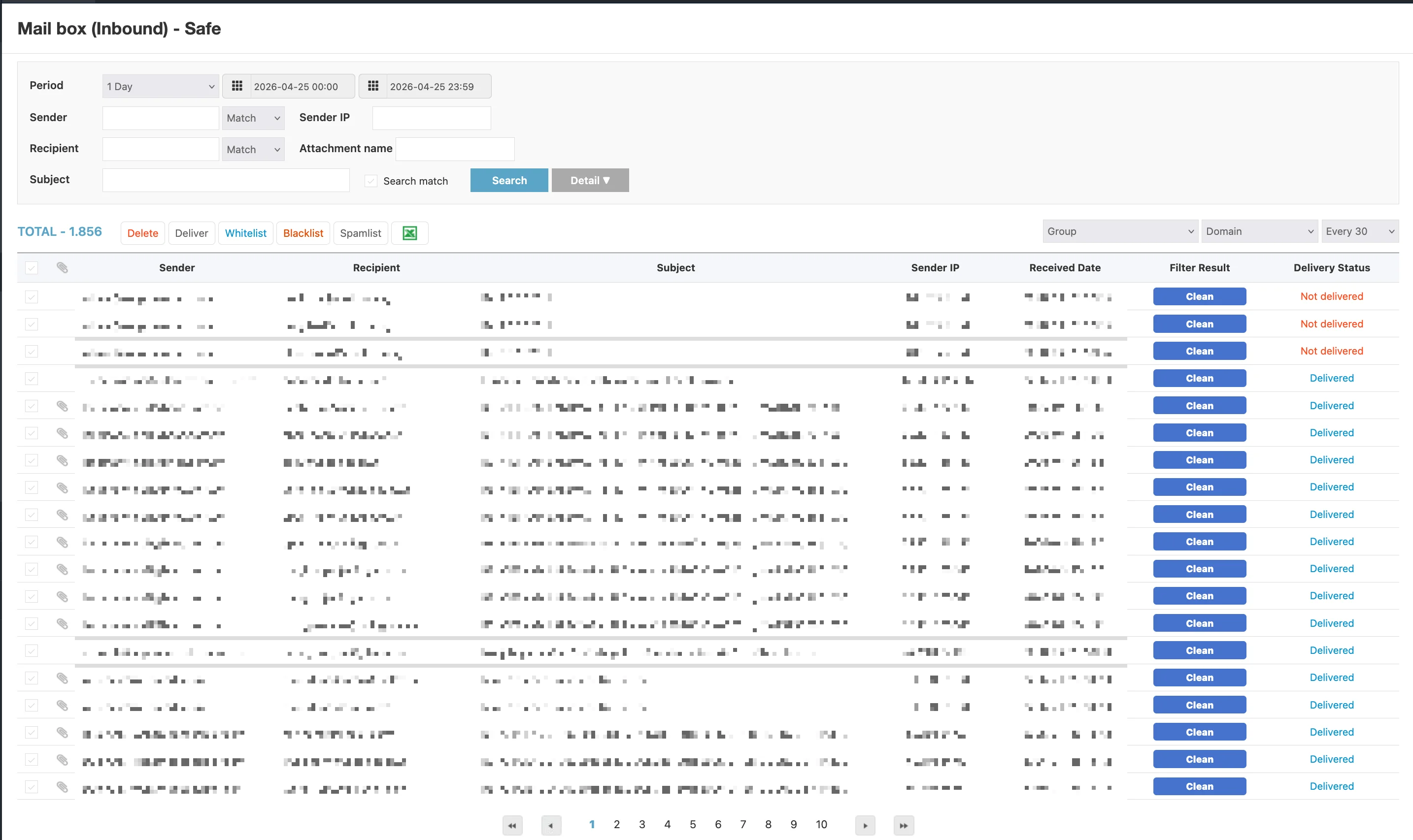 Clean Inbound Mailbox