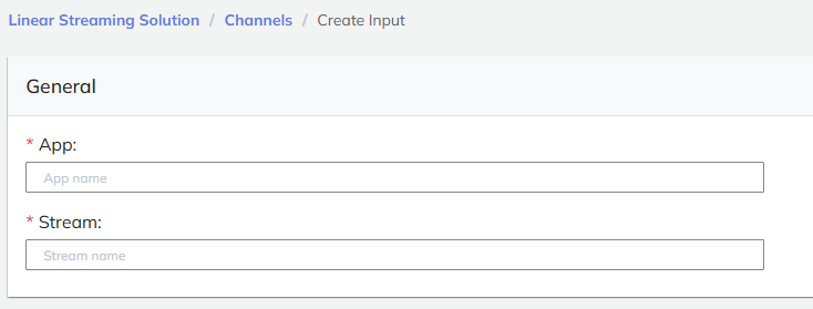 Input General