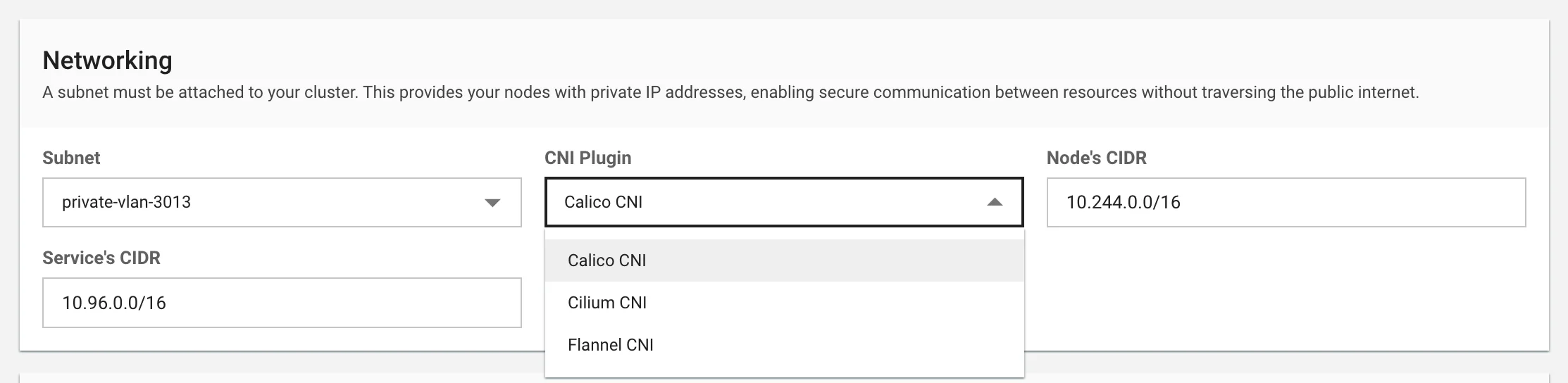 Networking Configuration